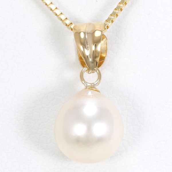 18K Yellow Gold Pearl Necklace for Women - Elegant Bridal Jewelry & Gift for Anniversary, Valentine's Day - Perfect for Weddings, Parties and Special Occasions