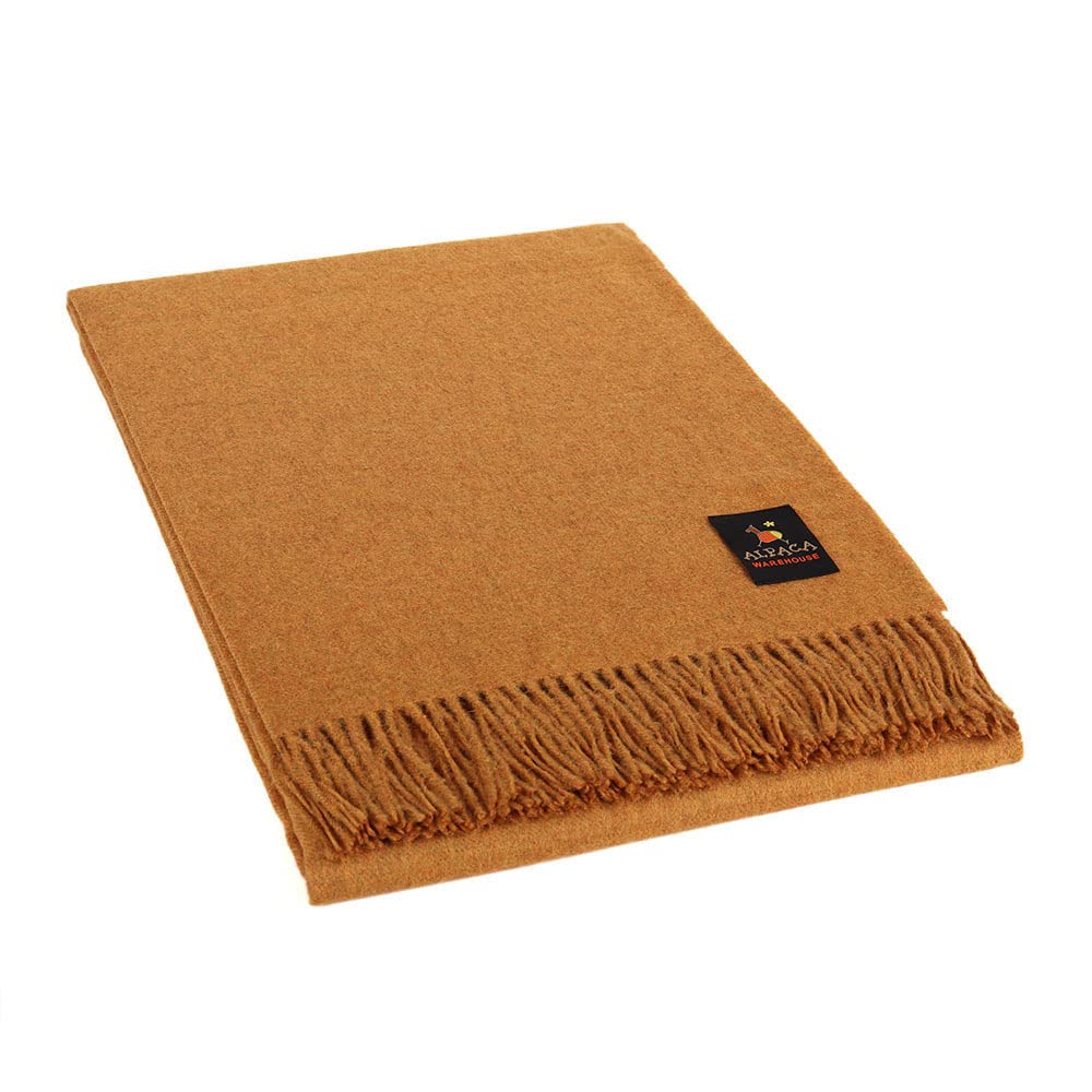 Premium 100% Baby Alpaca Wool Blanket - Ultra Soft & Warm Throw for Bed, Couch & Sofa - Solid Color Peruvian Alpaca Blanket 72