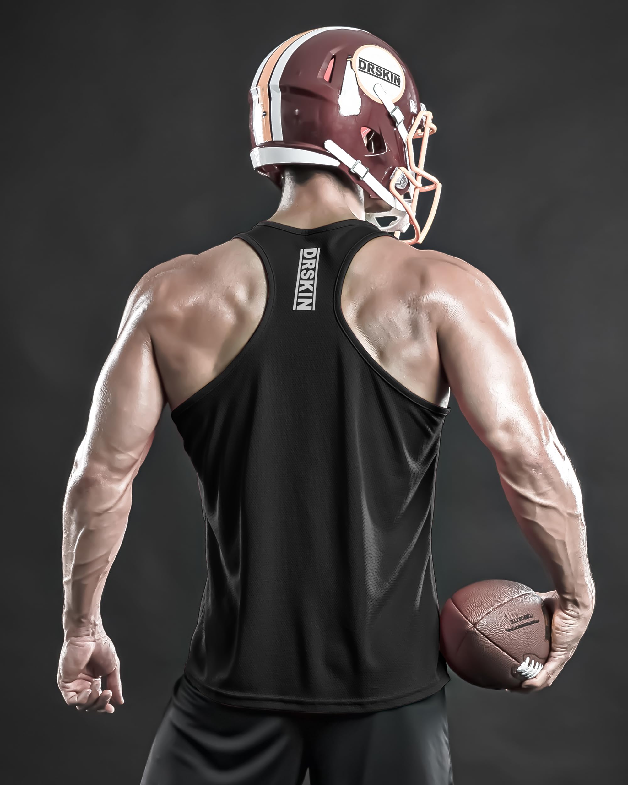 DRSKIN Men's 4/3/1 Pack Sleeveless Muscle Tank Tops - Y-Back Athletic Shirts for Gym, Workout & Training - Moisture Wicking Quick Dry Fit Shirts for Running, Basketball & Fitness