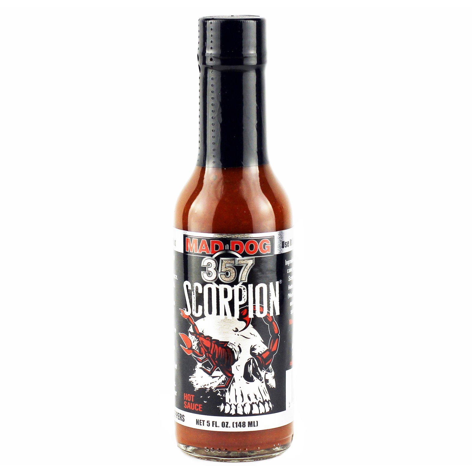 Mad Dog 357 Scorpion Pepper Hot Sauce 5oz - Extreme Heat Ghost Pepper Sauce for Wings, Tacos & BBQ - Spicy Condiment for Cooking & Grilling