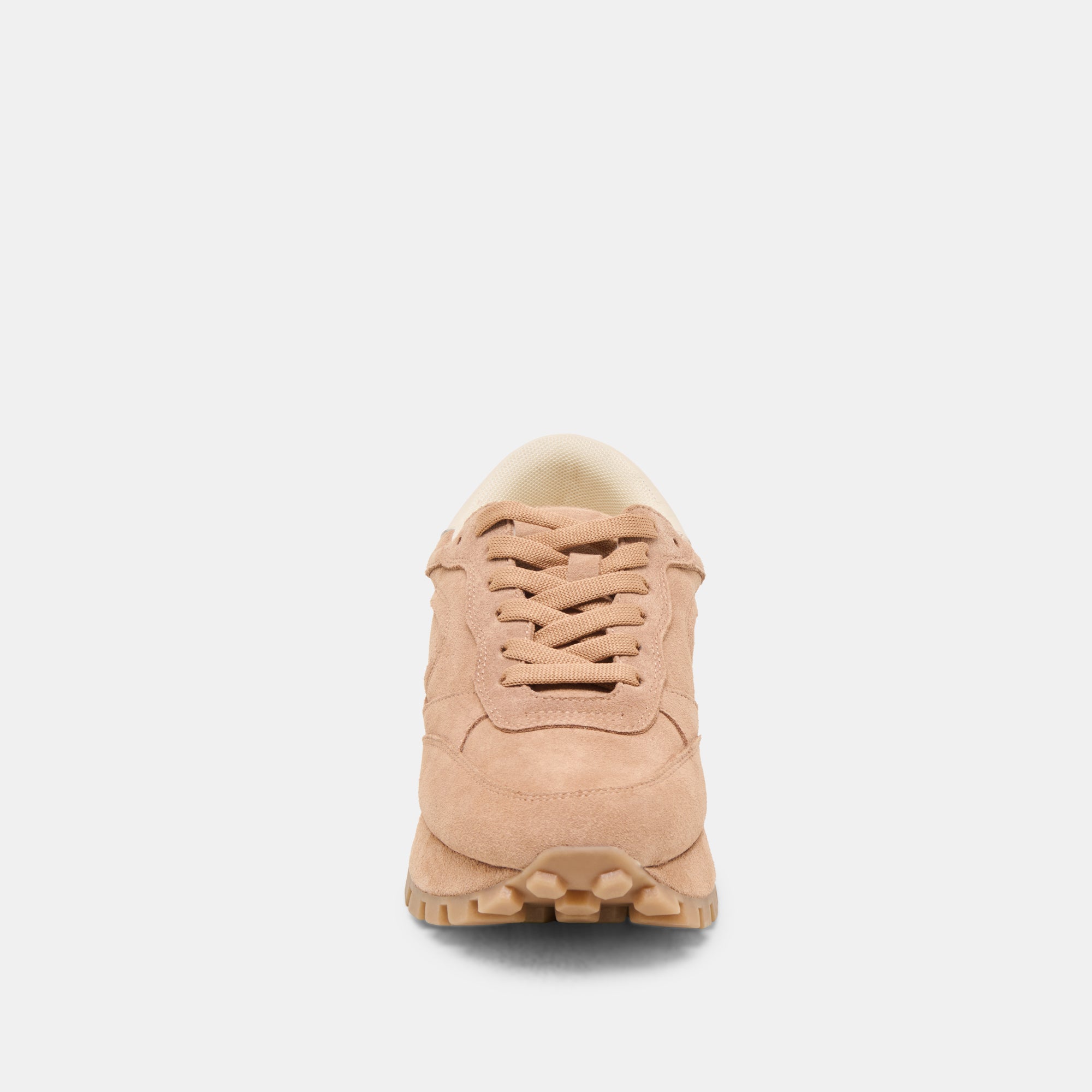 TRICIA Women's Suede Sneakers in Toffee Brown - Comfortable Casual Shoes for Walking, Running & Everyday Wear