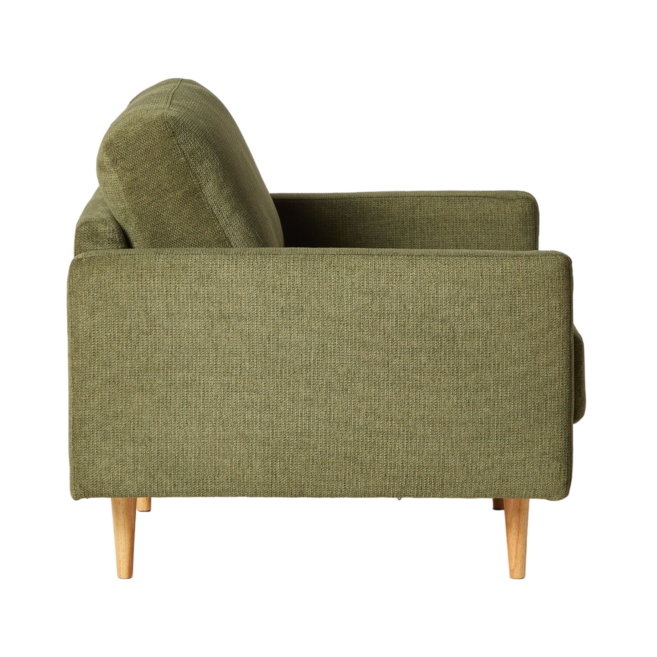 Boden Armchair Sorrento Olive - Modern Upholstered Accent Chair for Living Room, Bedroom, or Office - Comfortable Lounge Seating with Olive Green Fabric