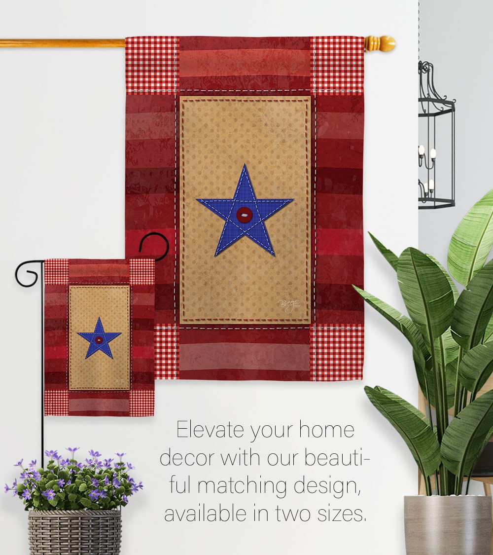 Breeze Decor Americana Military Garden Flag 13x18.5in - Patriotic Outdoor Decor