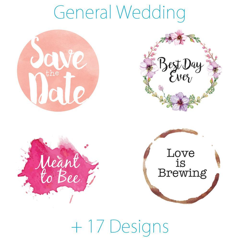 2.5 Inch Round Wedding Stickers - Pre-Designed Circle Labels for Party Favors, Invitations & Envelopes (24-Pack) - Perfect for Bridal Shower, DIY Wedding Decor & Gift Wrapping