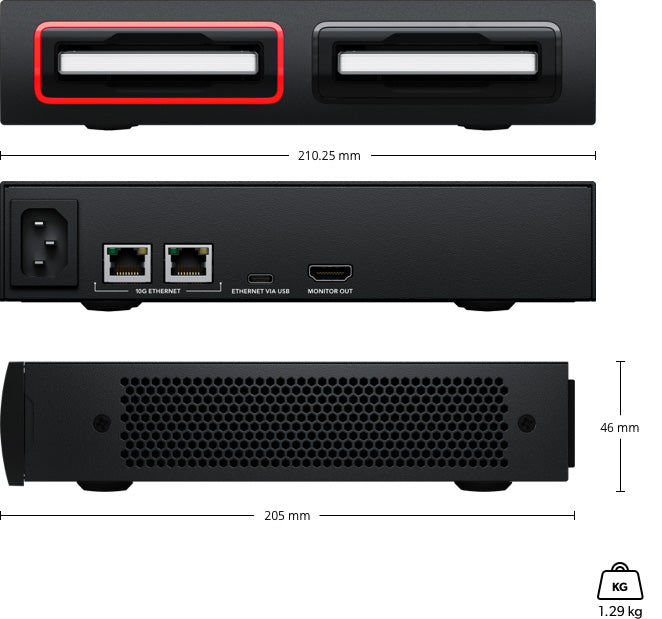 Blackmagic Cloud Dock 2 - Professional 10G Ethernet & Thunderbolt 3 Dock for Video Editing - Perfect for Filmmakers & Content Creators