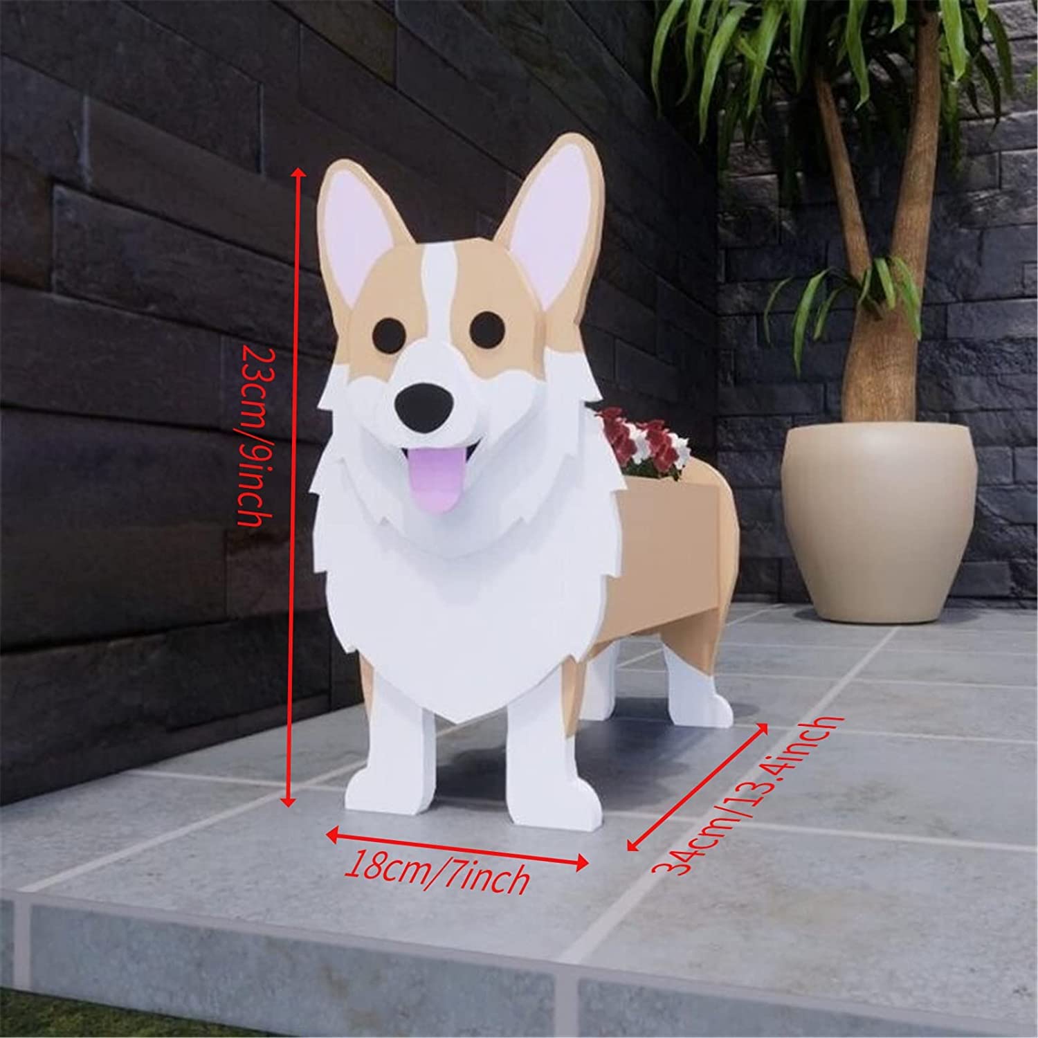 Handmade Beagle Dog Planter Pot - Cute Animal Flower Planter for Garden, Office & Home Decor | Perfect for Succulents, Cactus & Small Plants | Unique Gift Idea for Pet Lovers & Plant Enthusiasts
