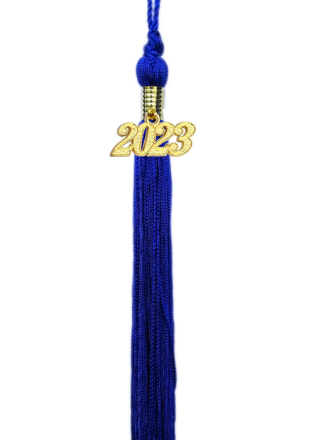 Premium 2023 Graduation Tassel with Gold Charm - Blue Graduation Cap Accessory for High School & College Ceremonies, Keepsake Souvenir for Grads - Perfect for Yearbooks, Photo Props & Memory Displays