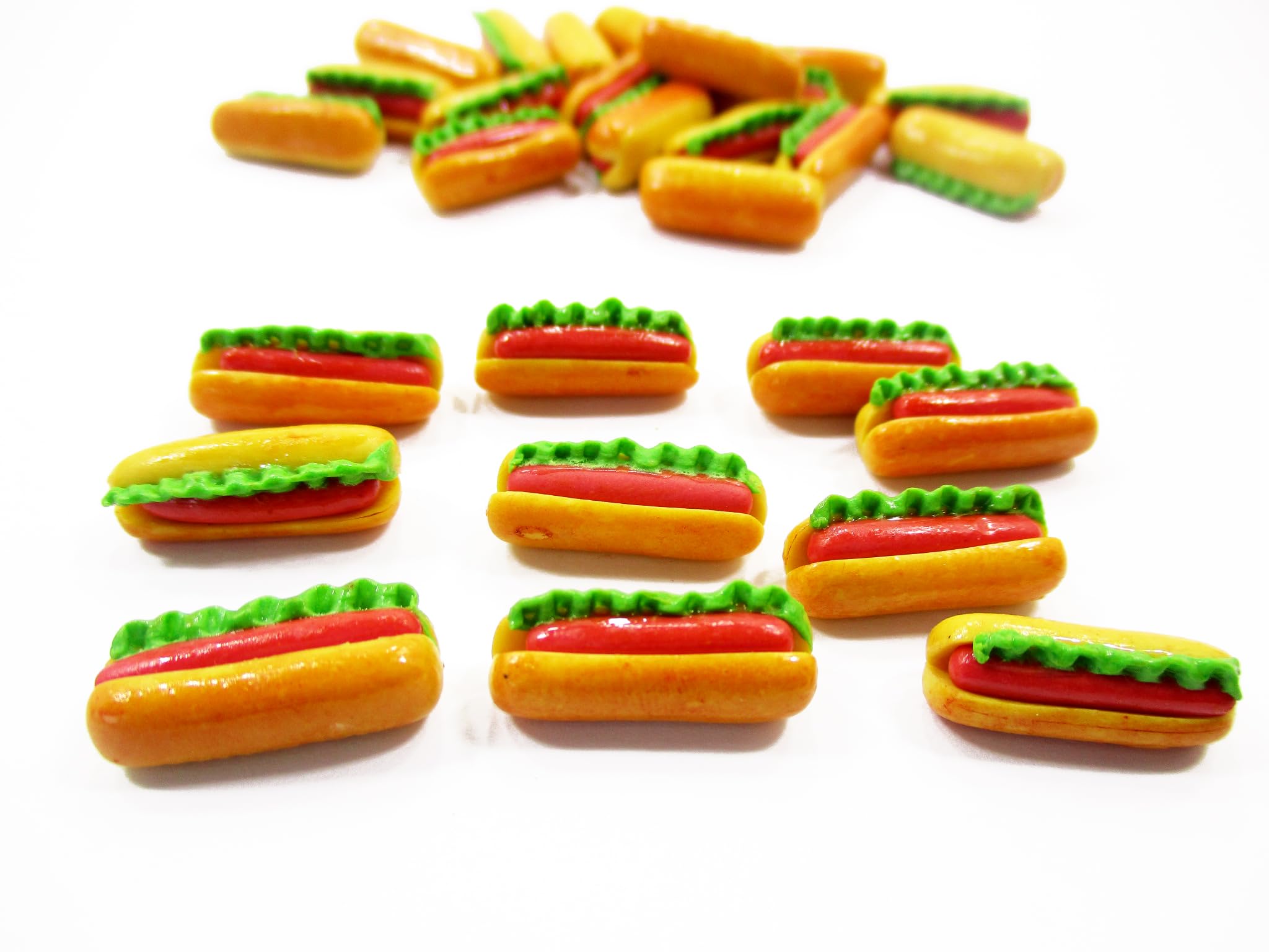 20-Piece Miniature Hot Dog Bread Bakery Set - Art Deco Dollhouse Food Accessories for Dolls House & Model Scenes | Perfect for Miniature Displays, DIY Crafts & Collectors