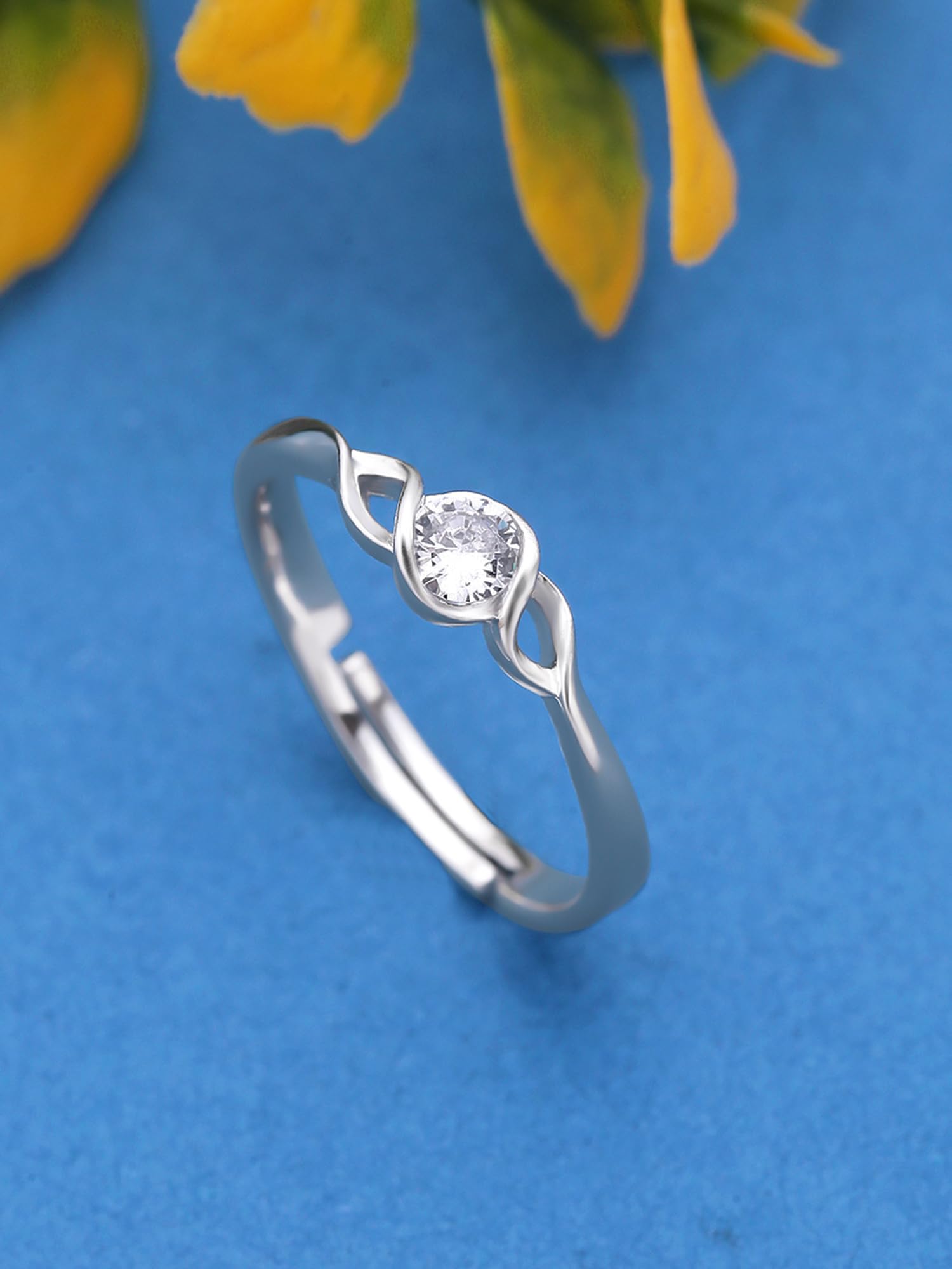 Valentine's Day Rose Ring for Women - Adjustable Silver Ring with Red Velvet Rose in Gift Box | Romantic Jewelry Gift for Girlfriend, Wife, Her | Perfect for Anniversary, Birthday, Valentine's Day Gifts | Elegant & Meaningful Present for Special Occasions