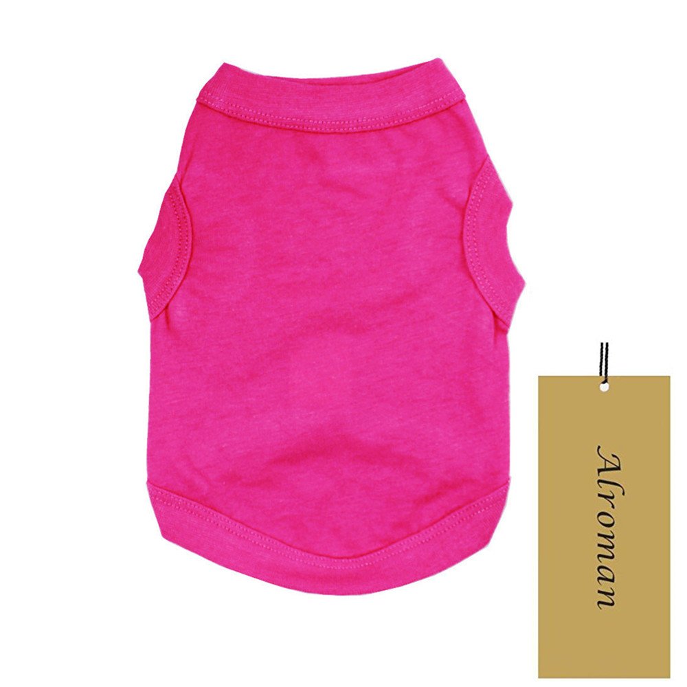 Fuchsia Dog & Cat Vest - Summer Cotton T-Shirt Apparel for Small to Large Pets | Vacation, Outdoor & Casual Wear for Puppies & Female Dogs