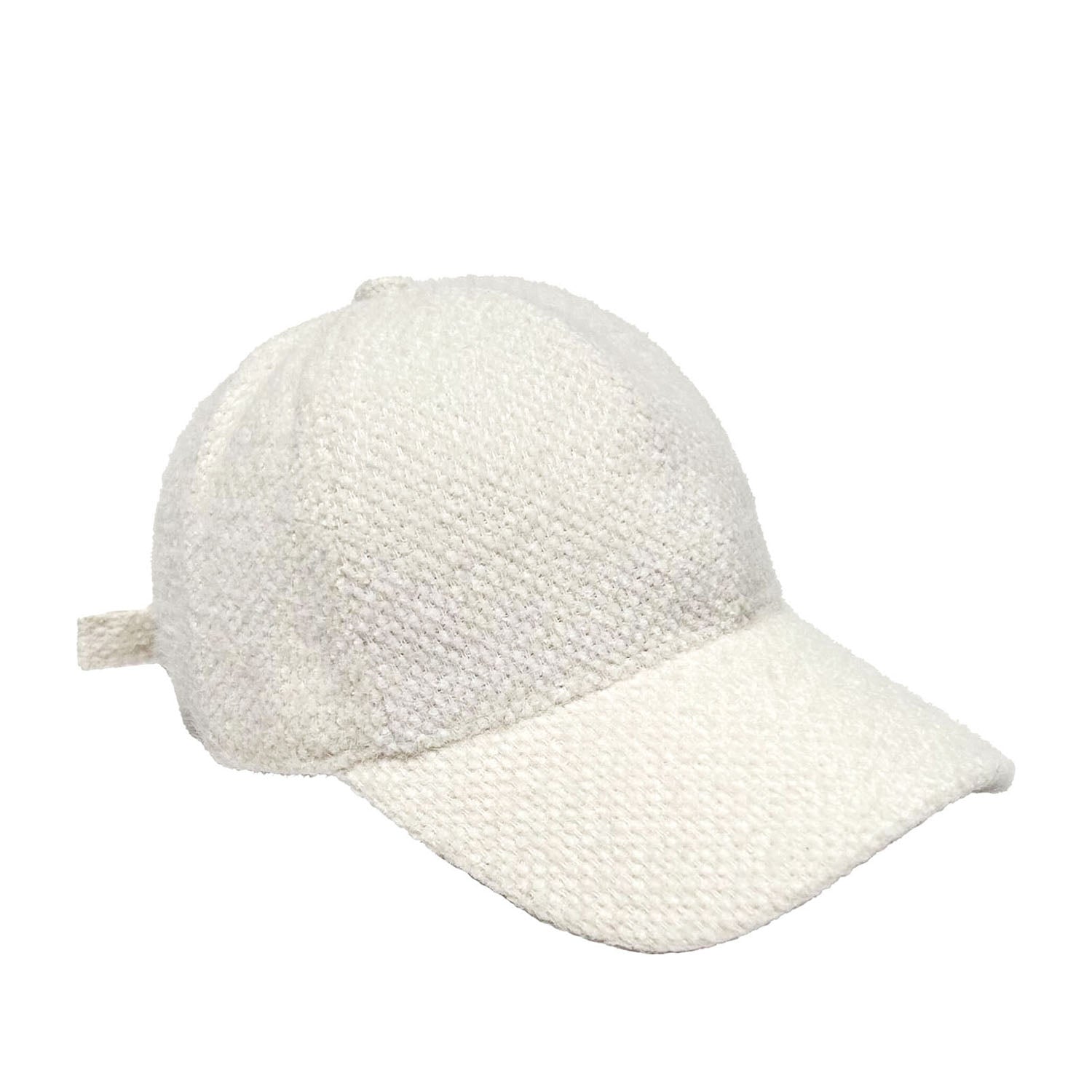 FLOOF Women's Soft Plush Baseball Cap - Adjustable White Beanie Hat for Women | Perfect for Outdoor Activities, Running, Hiking & Casual Wear