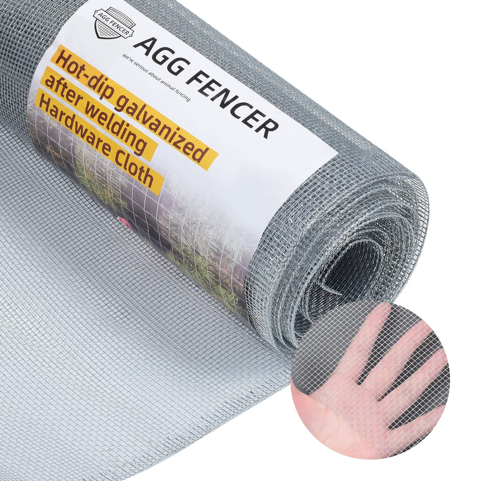1/8 Inch 16in x 10ft Galvanized Welded Wire Mesh - Heavy Duty 27Ga Hardware Cloth for Chicken Coop, Garden Fencing, Bee Screens & Animal Cages | Durable Metal Mesh Roll for Poultry Netting, Plant Protection & DIY Projects