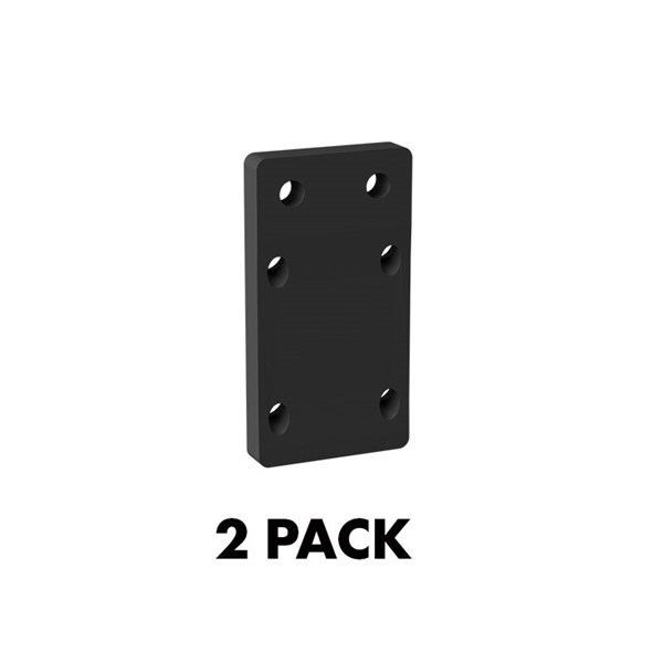 2-Pack Raked Bottom Rail Mounting Plates - 45mm x 85mm x 9mm - Heavy Duty Brackets for Fence & Deck Installation