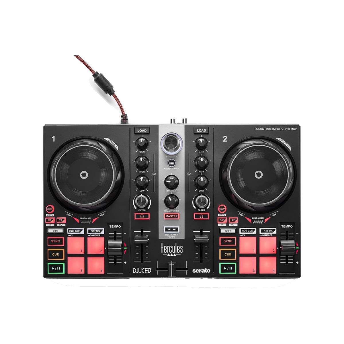 Hercules DJControl Inpulse 200 MK2 DJ Controller - Professional Mixing for Beginners & Home DJs | Perfect for Parties, Clubs & Music Production