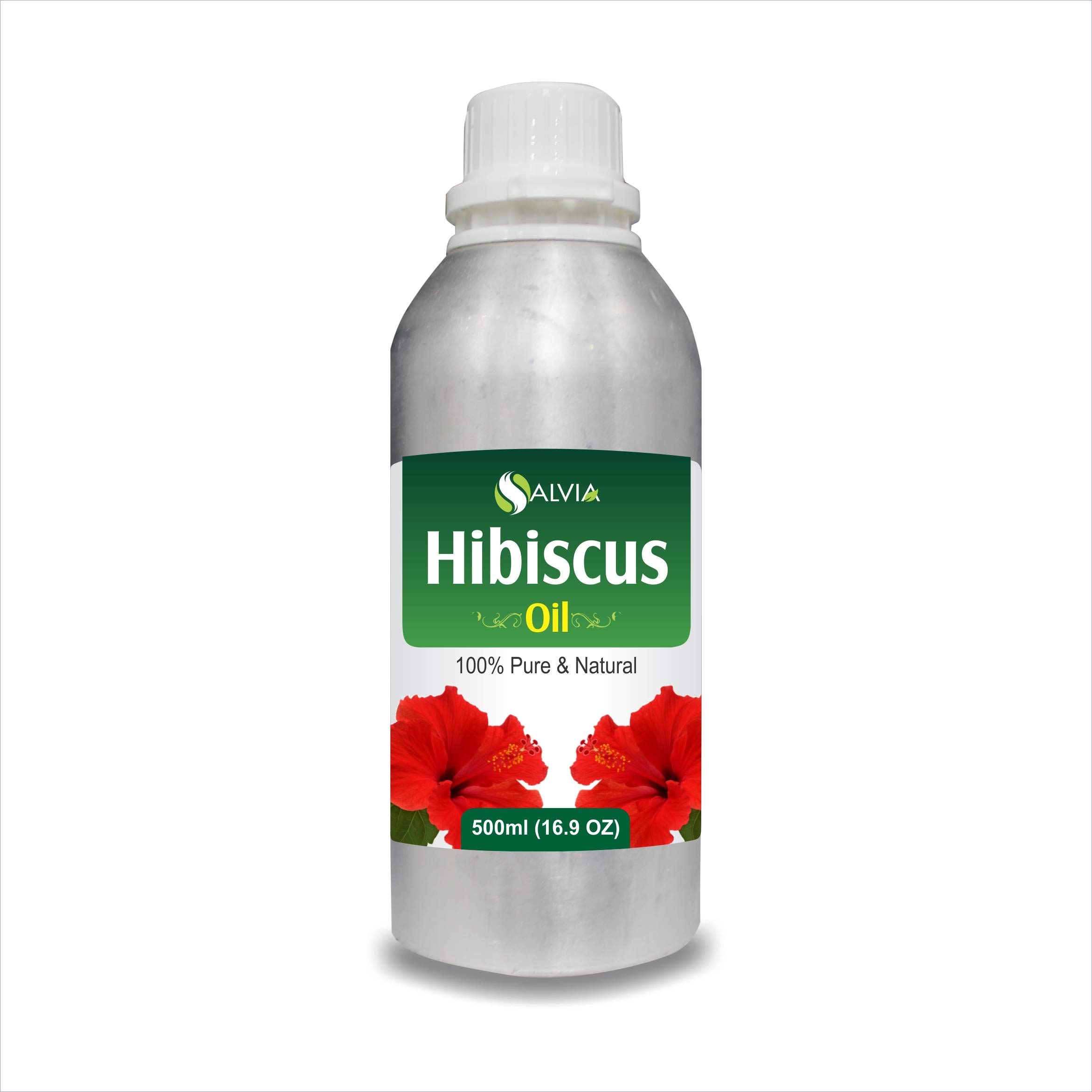 100% Pure Hibiscus Sabdariffa Essential Oil - Natural Cold Pressed Therapeutic Oil in Amber Glass Bottle (16.9 fl oz with Dropper) for Aromatherapy, Massage & Skin Care