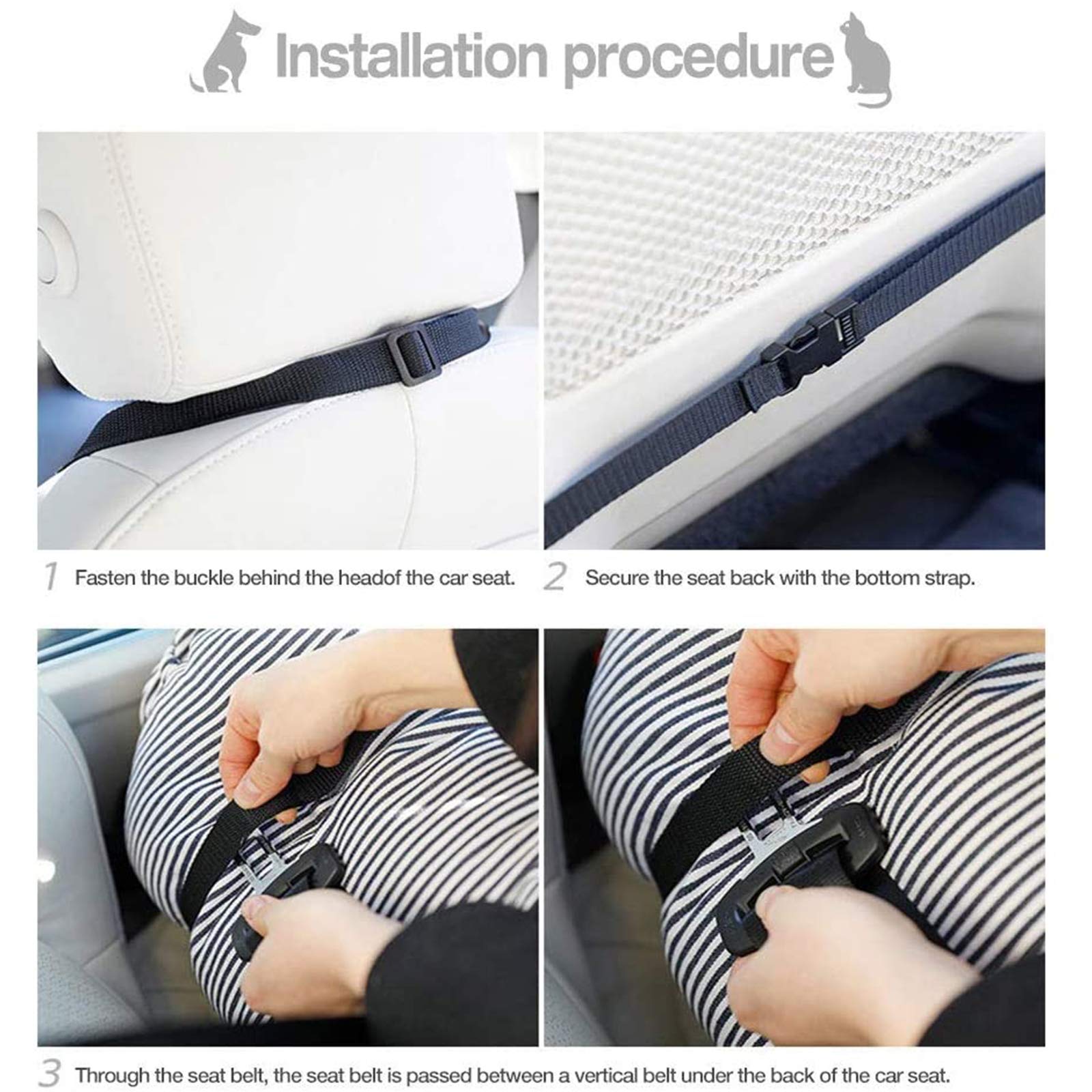 Pet Car Seat for Small & Medium Dogs & Cats - Travel Safe Booster Seat with Storage Pocket, Safety Leash & Washable Cover | Perfect for Road Trips, Vet Visits & Daily Commutes
