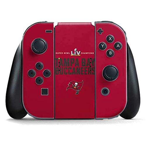 Officially Licensed NFL Super Bowl LV Champions Tampa Bay Buccaneers Gaming Skin for Nintendo Switch Joy-Con Controllers | Protective Decal Sticker | Perfect for Gaming Enthusiasts & Sports Fans