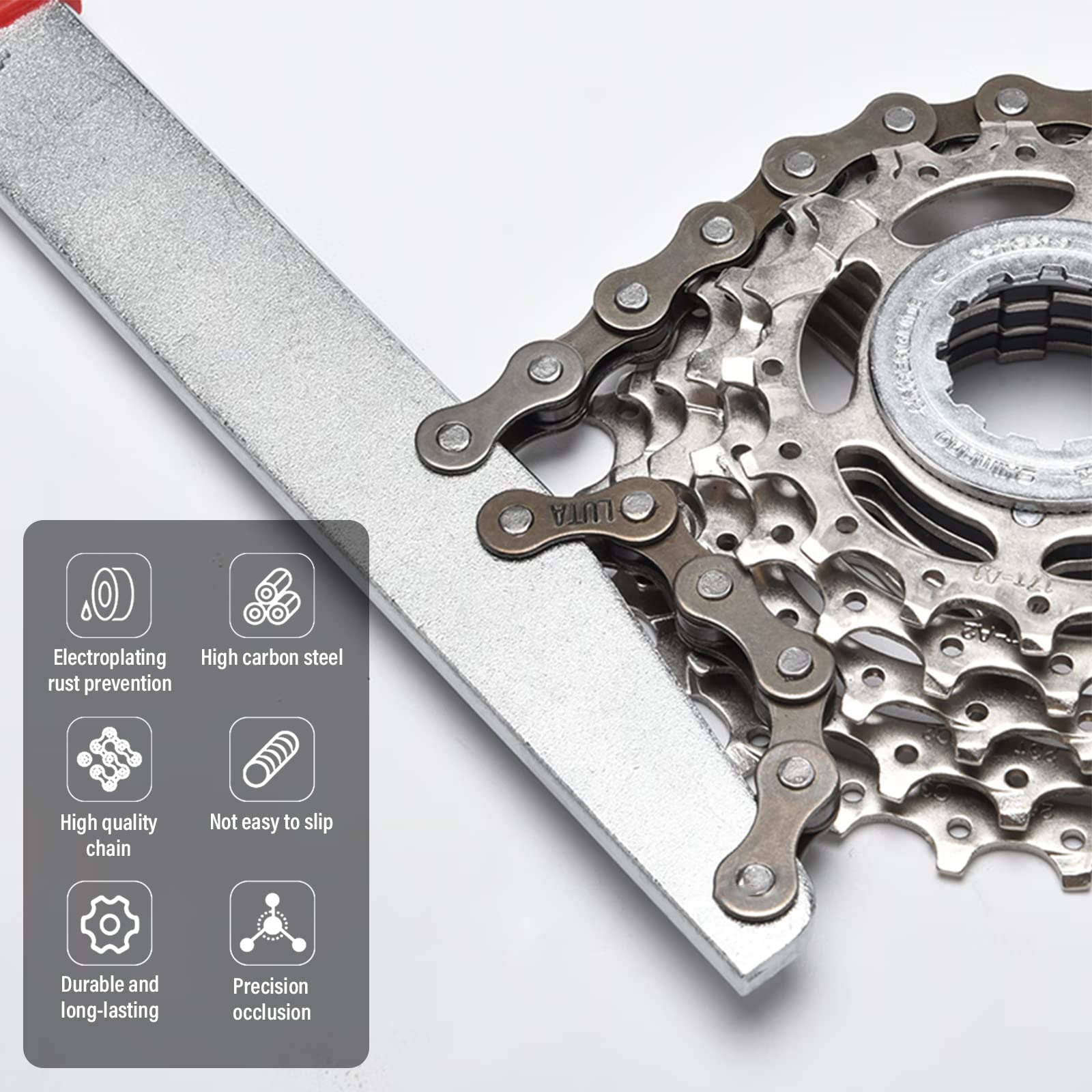 BEAUGIREW Bike Cassette Removal Tool Kit - Professional Bicycle Freewheel & Sprocket Remover with Chain Whip, Hex Wrench & Square Head - Perfect for MTB, Mountain & Road Bike Maintenance & Repair