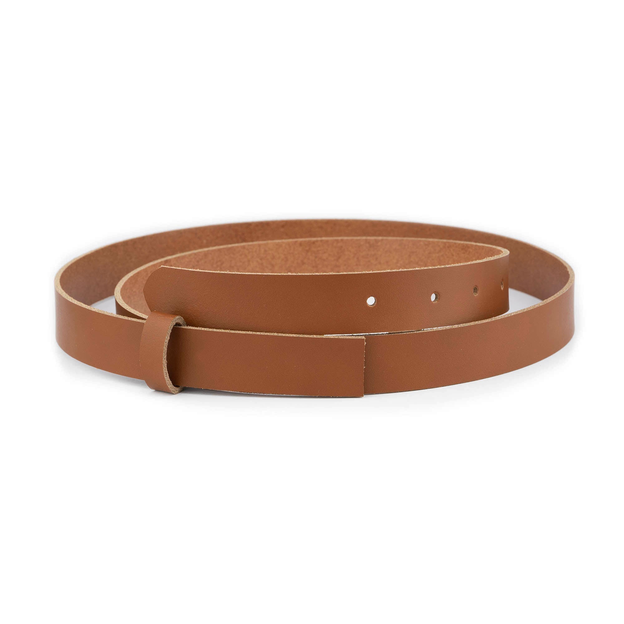 2.5 cm Brown Genuine Leather Replacement Belt Strap for Montblanc Buckles - Premium Dress Belt for Business, Office & Formal Occasions