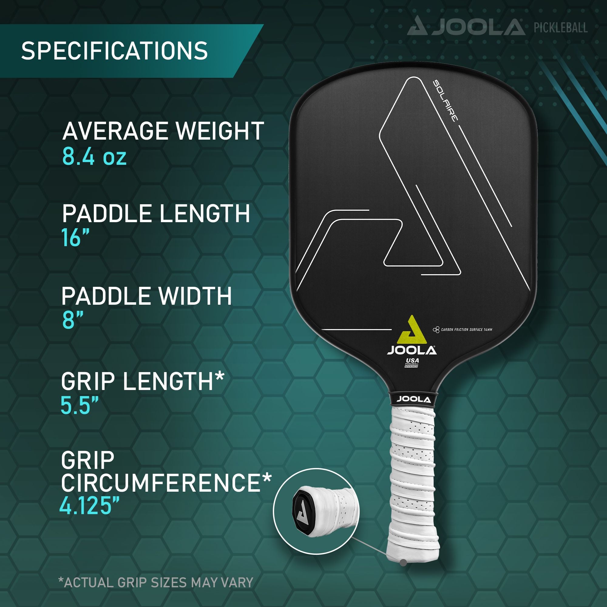 JOOLA Solaire CFS Table Tennis Racket - Professional Ping Pong Paddle for Spin & Speed - Perfect for Tournaments & Training