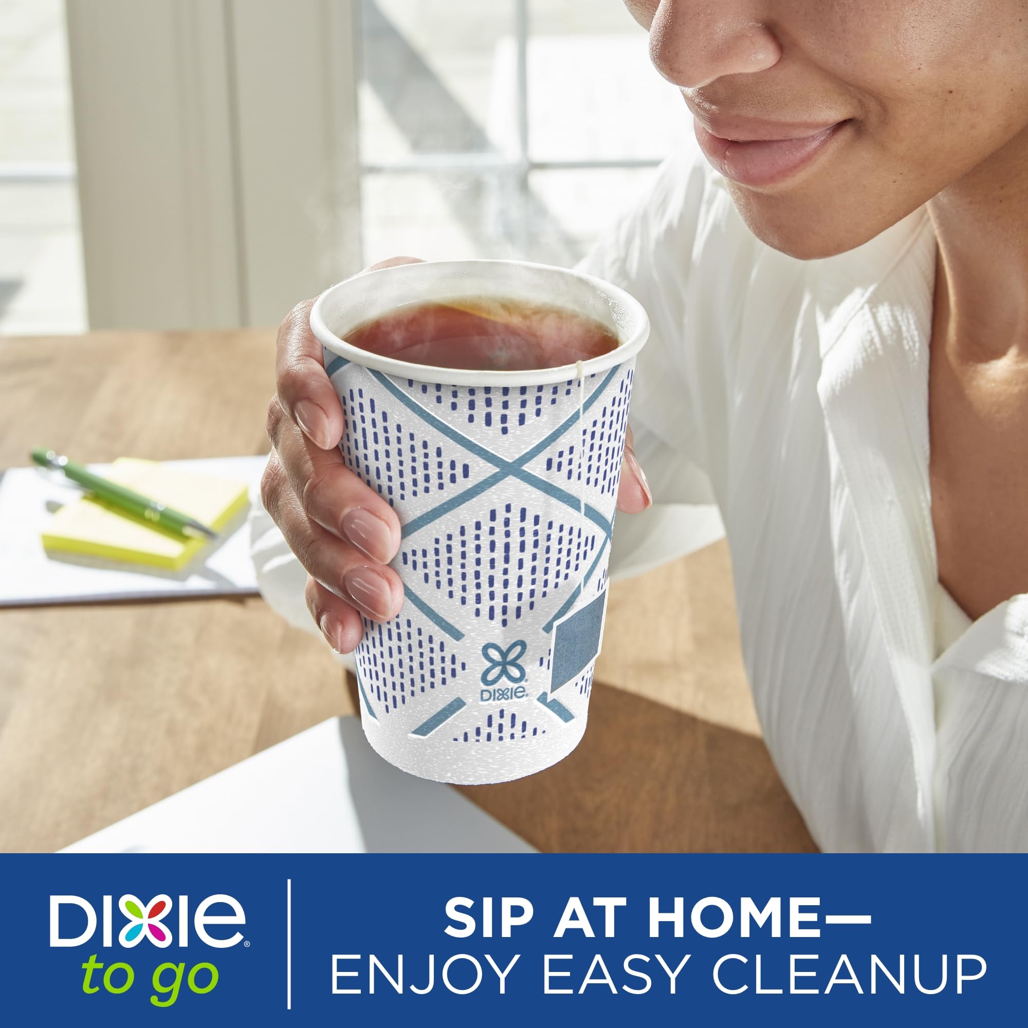 Dixie To Go Medium 12 Oz Paper Coffee Cups with Lids - 66 Count Disposable Hot Drink Cups for Coffee, Tea & Hot Chocolate - Perfect for Office, Travel & Outdoor Use