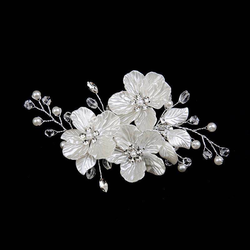 Handmade Crystal Pearl Hairpin for Bridal Wedding Accessories – Elegant Hair Jewelry for Brides, Bridesmaids, and Special Occasions
