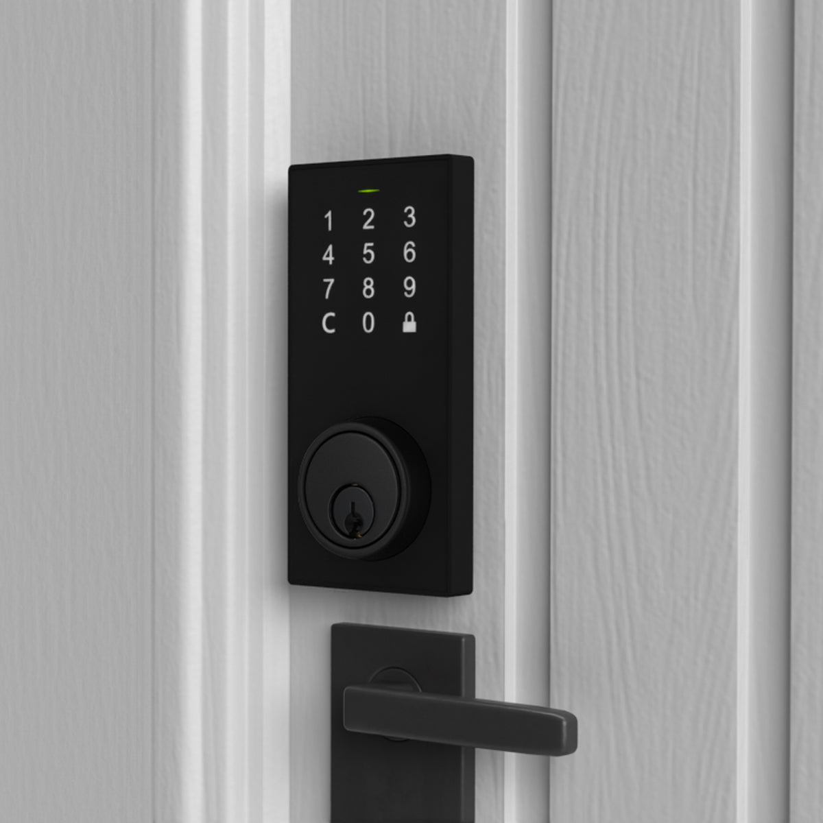 Smart Bluetooth Deadbolt Lock - Keyless Entry with Touchpad & App Control - Matte Black - Secure Your Home with Remote Access & Auto-Lock