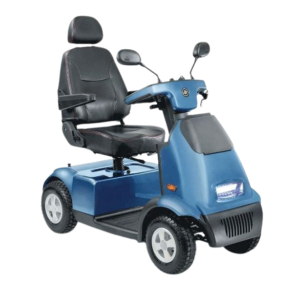 Afikim Afiscooter C4 4-Wheel Electric Mobility Scooter for Adults - Lightweight & Portable Grey - Ideal for Seniors, Travel & Outdoor Use