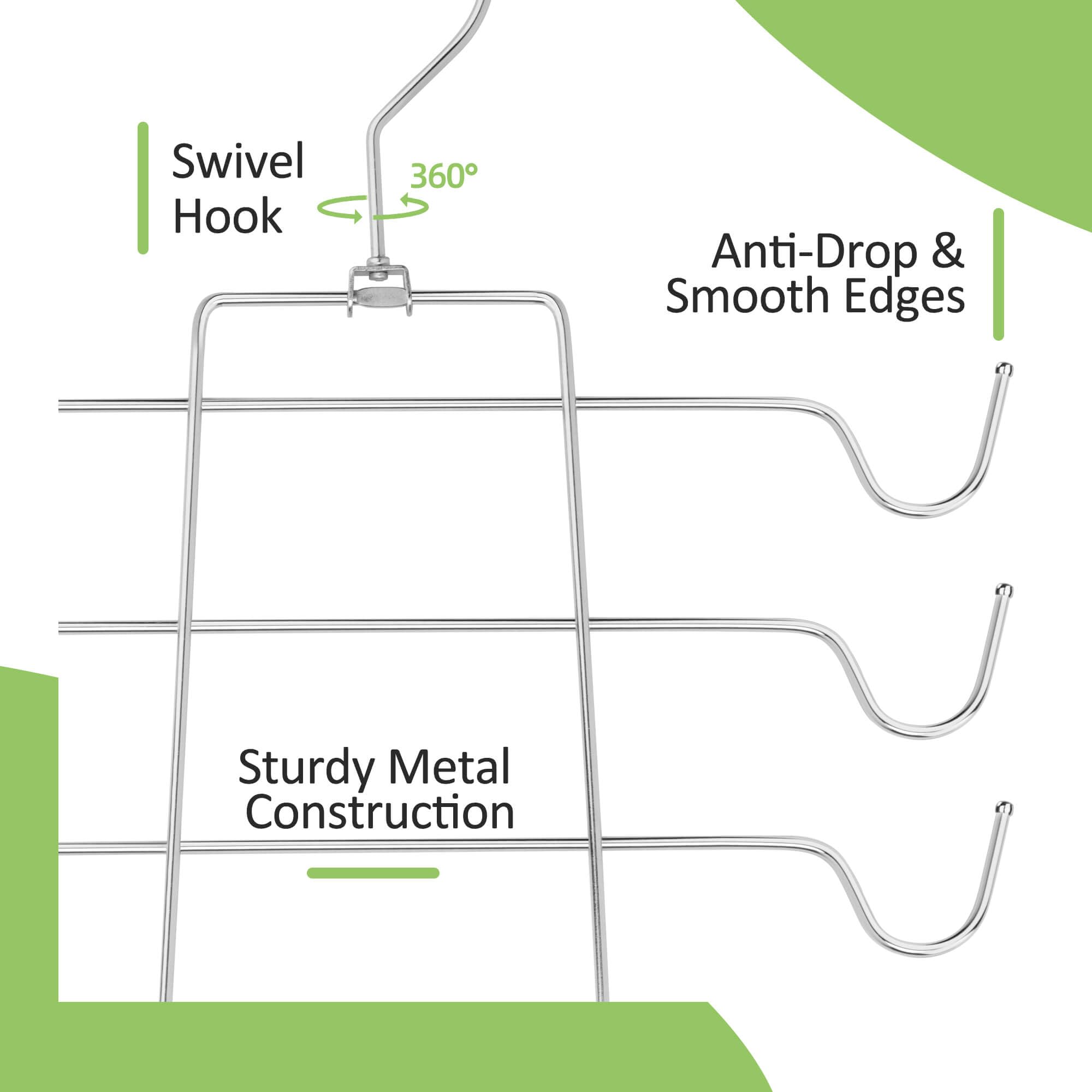 2 Pack Silver Tank Top Hangers - Bra Organizer for Closet, Space Saving Hanging Storage for Camisoles, Bras, Swimsuits & Strappy Dresses | Perfect for Closet Organization & Travel Packing