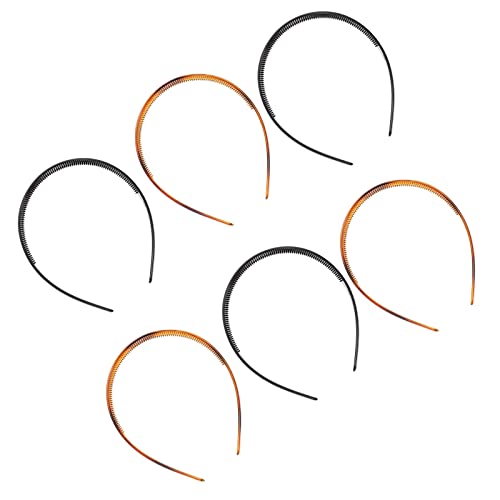 HEALLILY 6-Pack Fashionable Dense Teeth Headbands for Women - Acetate Sheet Hair Accessories - Perfect for Workouts, Yoga, and Everyday Styling
