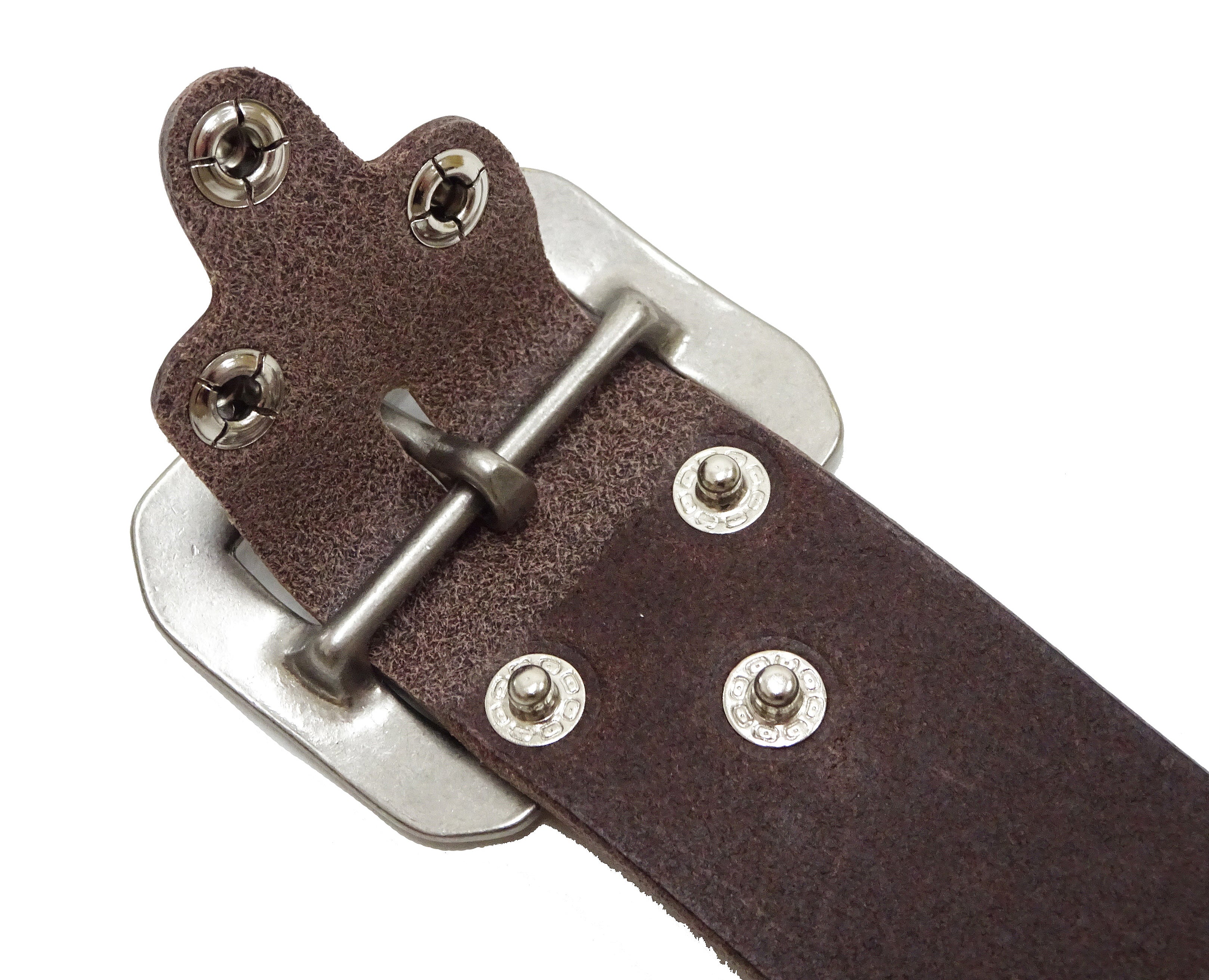 TOYS McCOY Men's Brown Leather Belt 38mm Wide 4mm Thick Steerhide Garrison Belt with Square Buckle TMA2414 050 - Casual Wear, Work Belt, Western Style Outfits