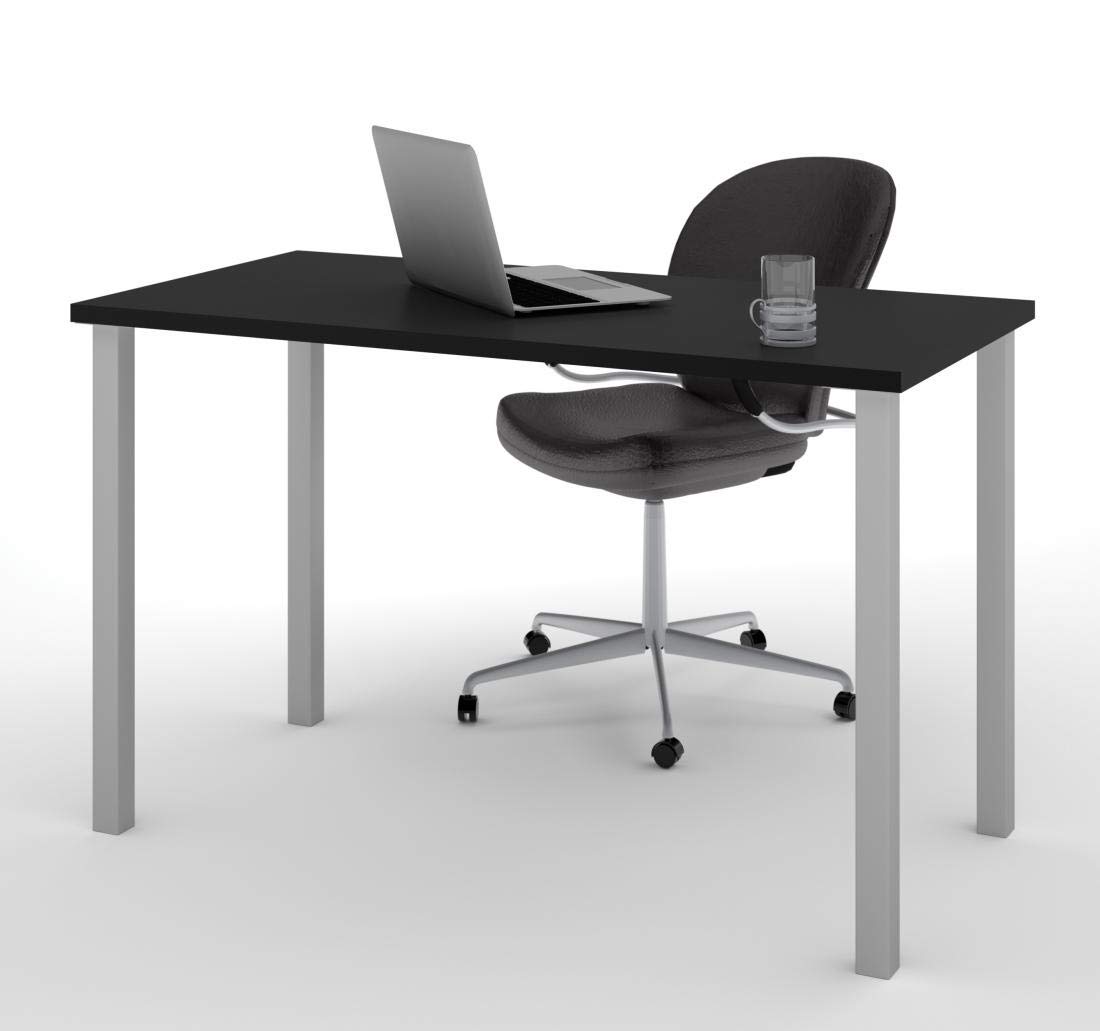 Bestar Universal Table Desk with Square Metal Legs, 48