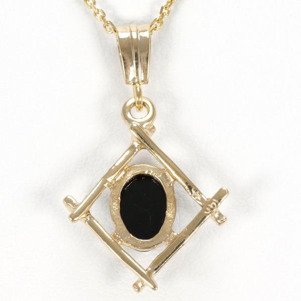 14K Yellow Gold Onyx Necklace for Women | Elegant Black Onyx Pendant Jewelry Gift for Birthday, Anniversary & Special Occasions