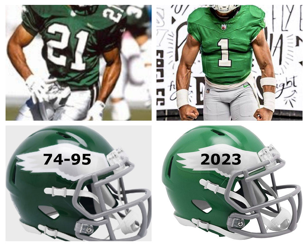 Philadelphia Eagles SpeedFlex Football Helmet 2023 - Official NFL Kelly Green Helmet for Players & Fans | Game Day, Training & Collectible Use