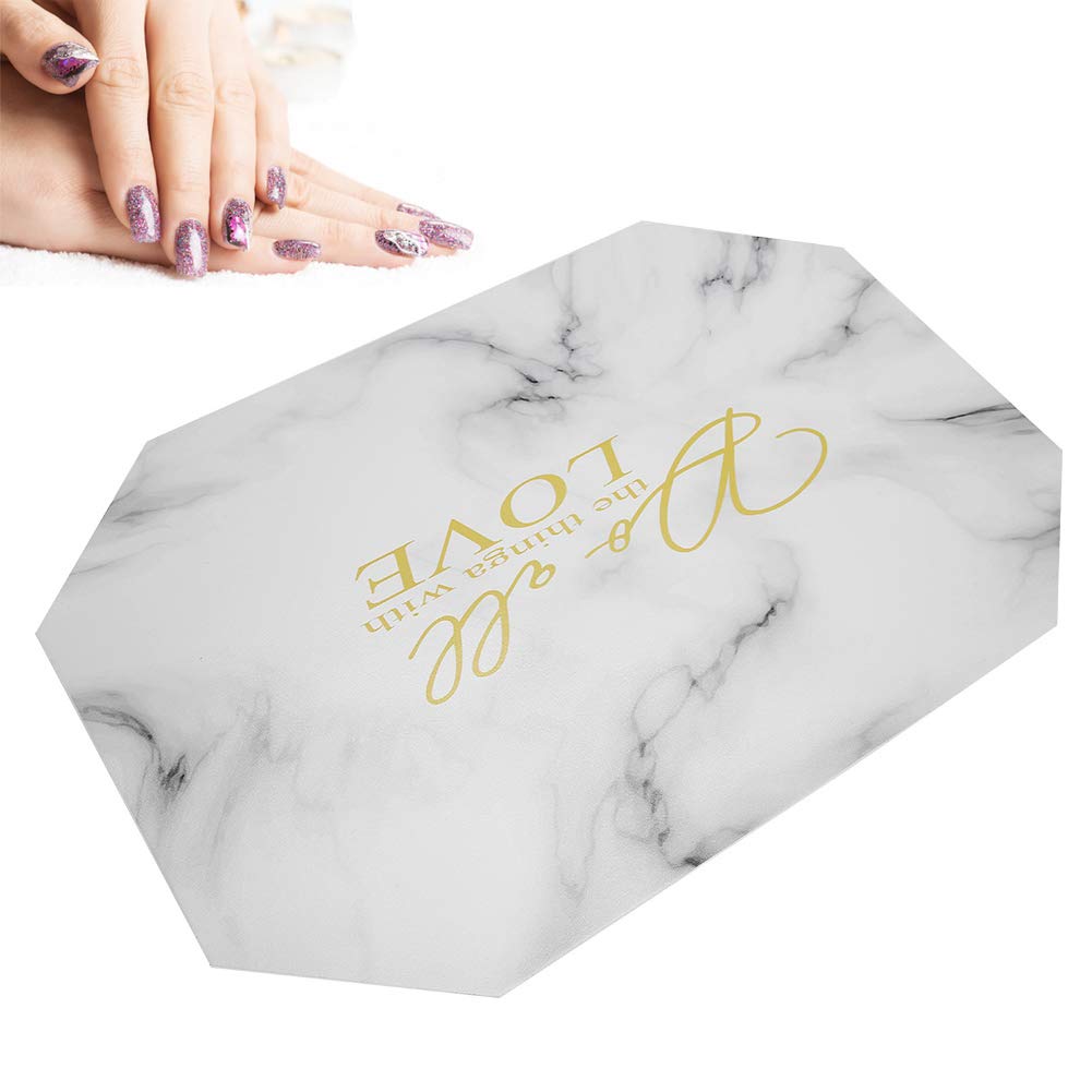 PU Leather Nail Art Hand Rest Cushion - Salon & Home Manicure Mat for Comfort