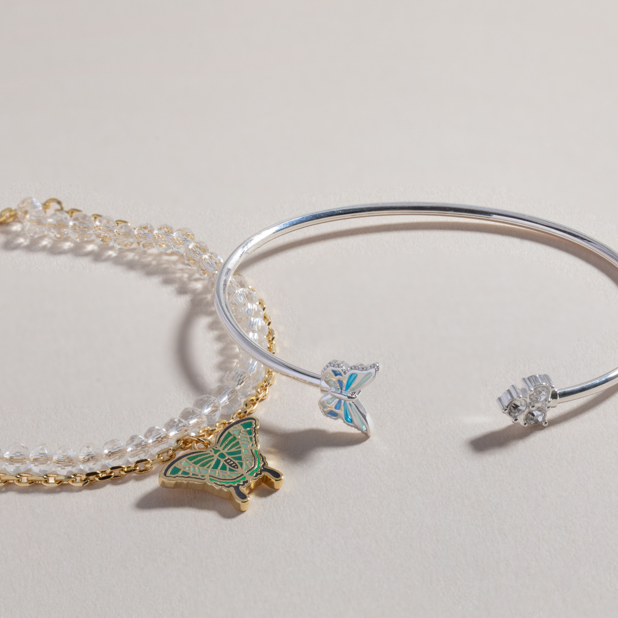 Elegant Butterfly Bracelet Set for Women - Gold & Silver Duo - Perfect for Gifts, Parties & Everyday Wear