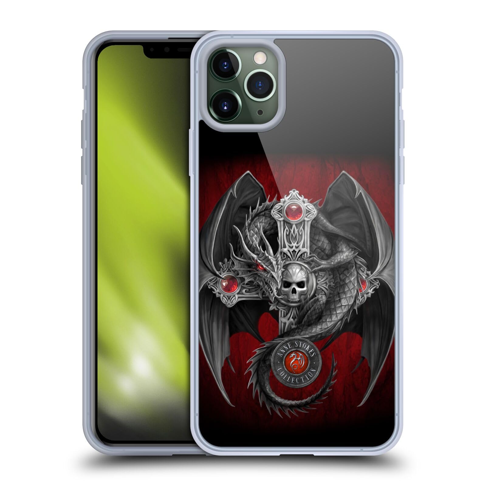 Officially Licensed Anne Stokes Gothic Dragon Tribal Soft Gel Case for Apple iPhone 11 Pro Max - Stylish Protective Cover for Everyday Use, Gaming, and Gothic Fashion Enthusiasts