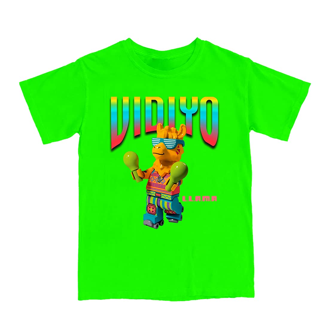 Official LEGO Party Llama Neon Green Kids T-Shirt - Bravado Unisex Children's Apparel | Birthday Gift, Casual Wear & Everyday Outfit for Boys & Girls | Perfect for LEGO Themed Parties, Playdates, School Events & Family Gatherings | Great for Costume Parties, Weekend Outings & Creative Play