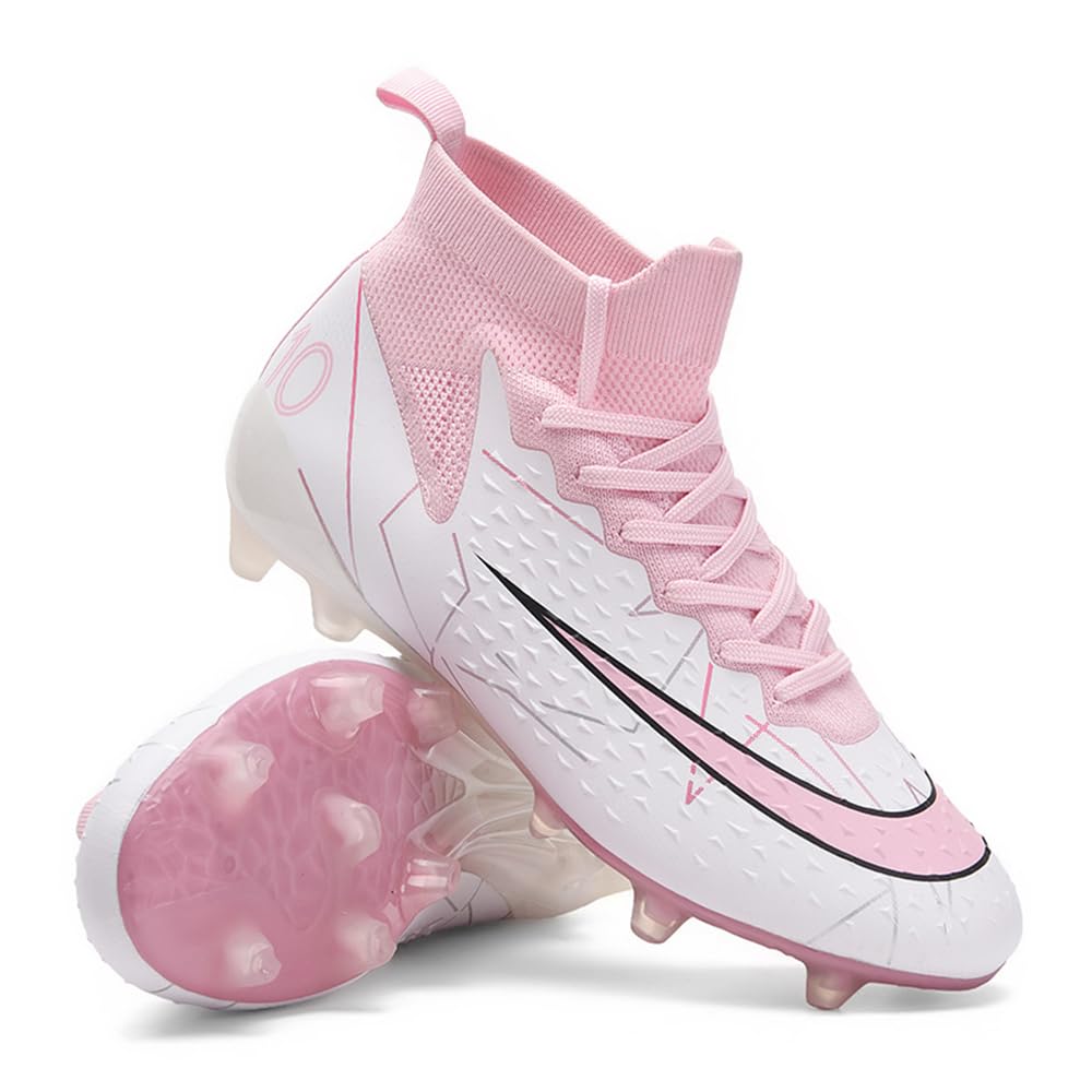 Breathable Women's & Men's High-Top Futsal Cleats - Lightweight AG Soccer Shoes for Outdoor Training & Football Matches - Perfect for Artificial Turf, Indoor Courts & Competitive Play