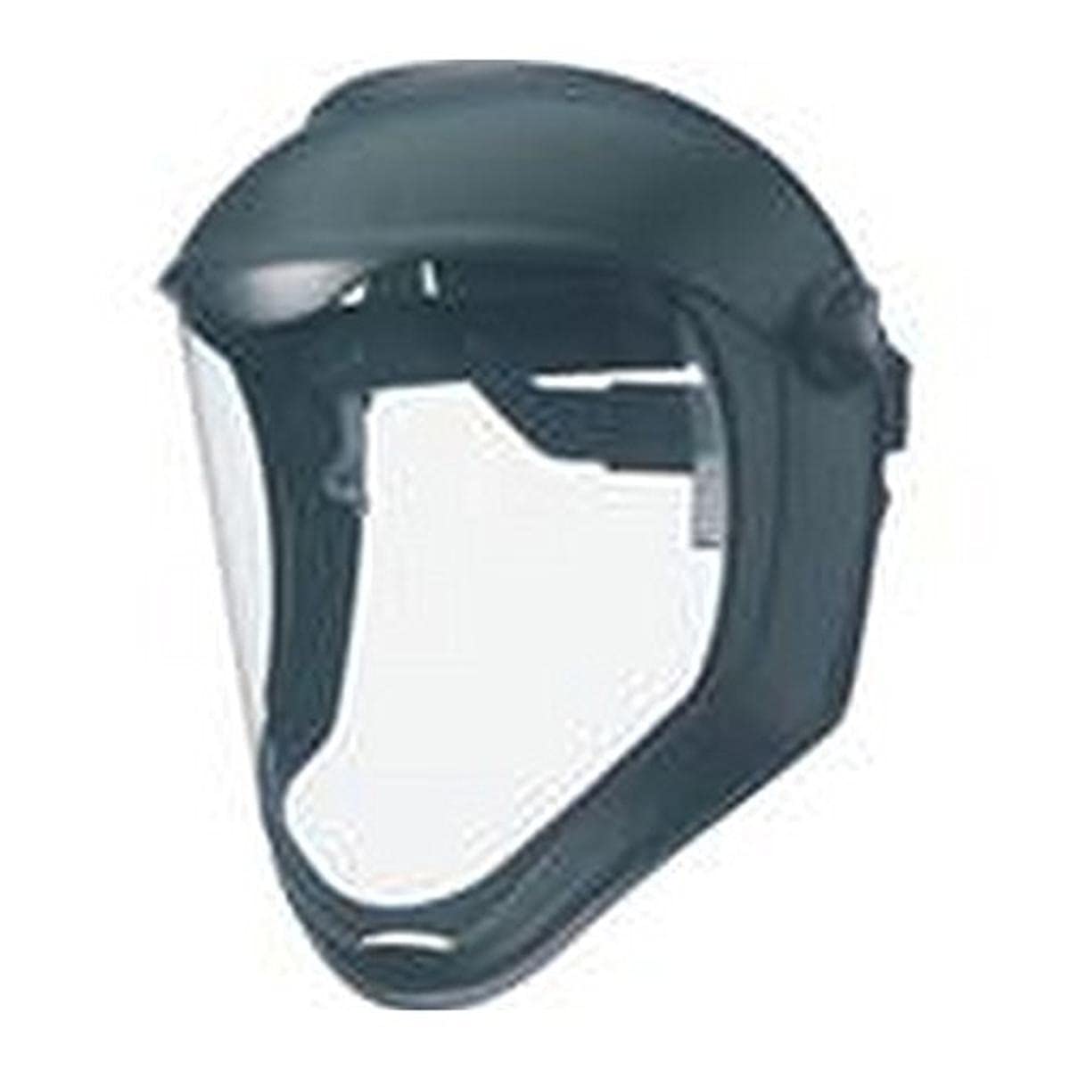 Honeywell S8515 Uvex Bionic Shield Hard Hat Adapter - Charcoal with Clear Lens | Safety Helmet Accessory for Construction & Industrial Work