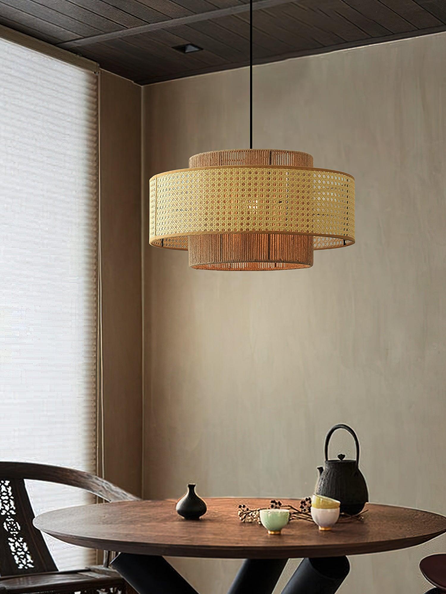 Modern Concentric Pendant Light Fixture - Sleek Minimalist Design for Kitchen Island, Dining Room & Bedroom Lighting - Dimmable LED Hanging Lamp for Home Decor