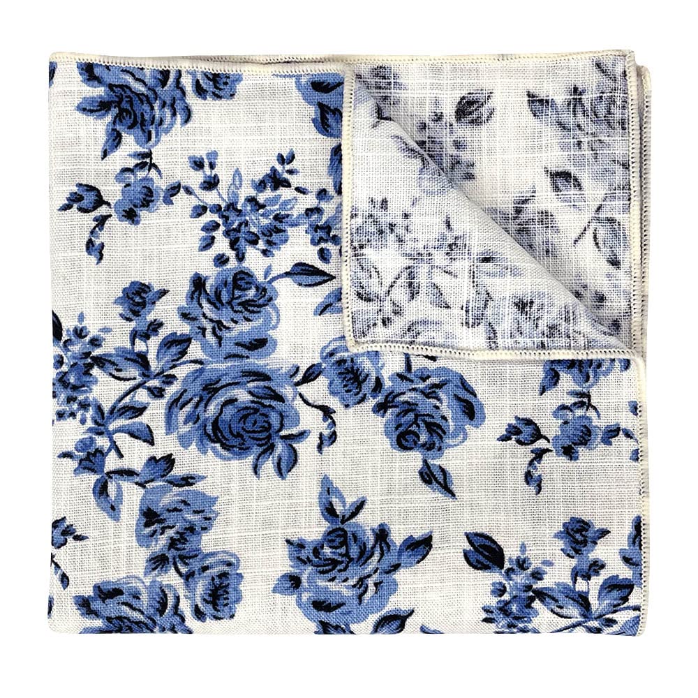 Kebocis Men's Floral Pocket Square Handkerchief - Stylish Silk Pocket Squares for Suits, Weddings & Formal Events