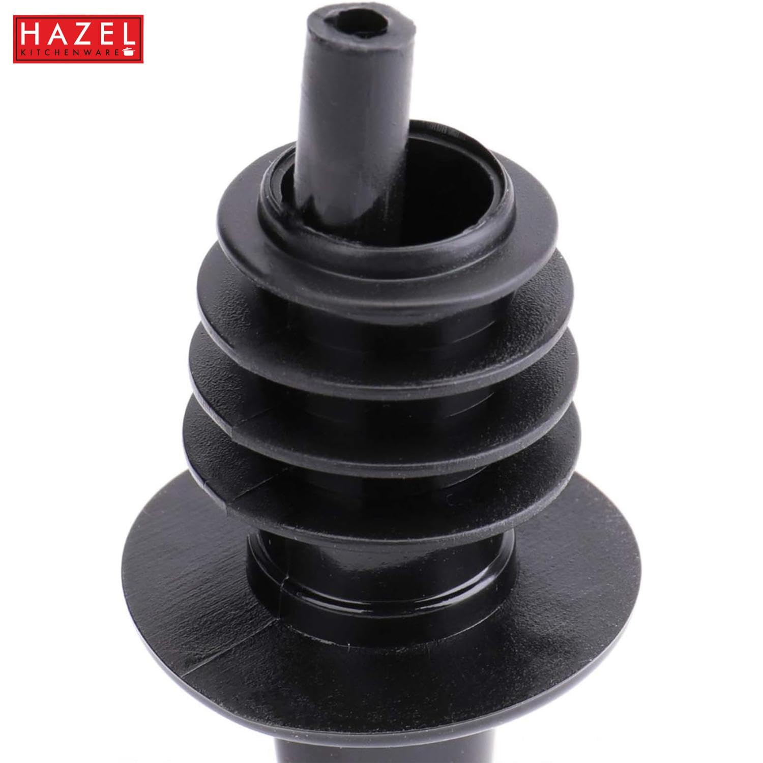 Premium HAZEL Stainless Steel Bottle Pourer - Durable Metal Wine & Liquor Pour Spout for All Bottles (Black) | Perfect for Bars, Restaurants & Home Entertaining