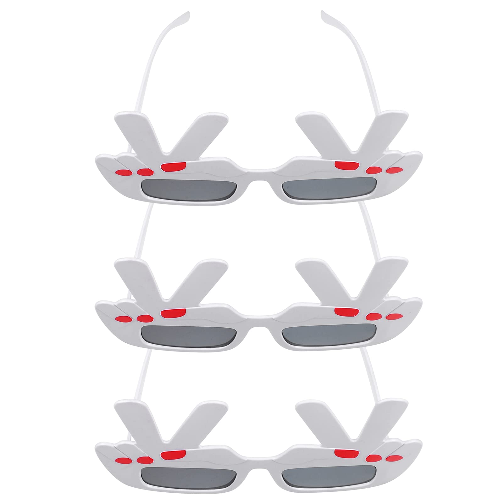 Funny Gesture Sunglasses - 3pcs Novelty Party Glasses for Beach & Events