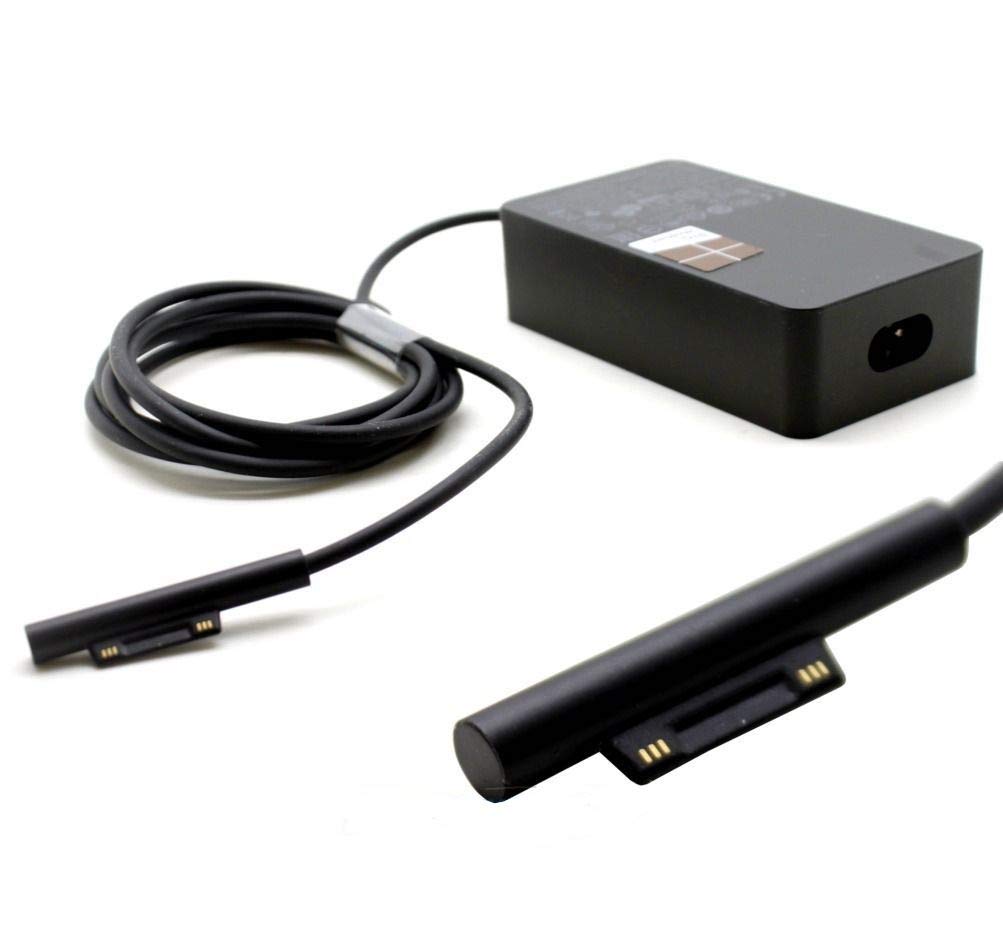 Microsoft Surface Pro 3 & Pro 4 Power Charger Cable - UK Plug Compatible with Surface Pro/Book Series (Black) | Fast Charging for Work, Travel & Home Office Use