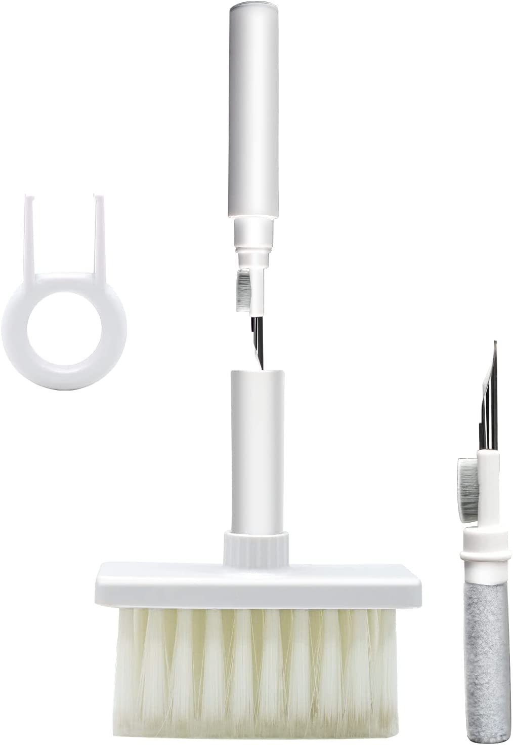 Dustkiller 5-in-1 Multi-Function Cleaning Kit - Soft Brush Keyboard Cleaner, Earphone Cleaner, Lens Dust Remover & Keycap Puller for Computer, Laptop, Camera, Ear Wax Removal | Perfect for Home, Office & Electronics Maintenance