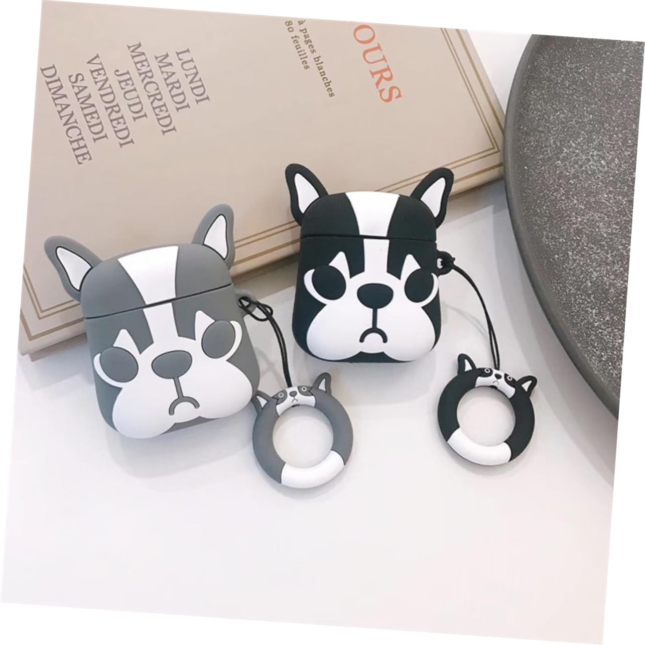 2 Pack Hard Cartoon Earbud Carrying Case - Durable Headphone Storage Box for AirPods & Wireless Earbuds - Perfect for Travel, Gym & Daily Use