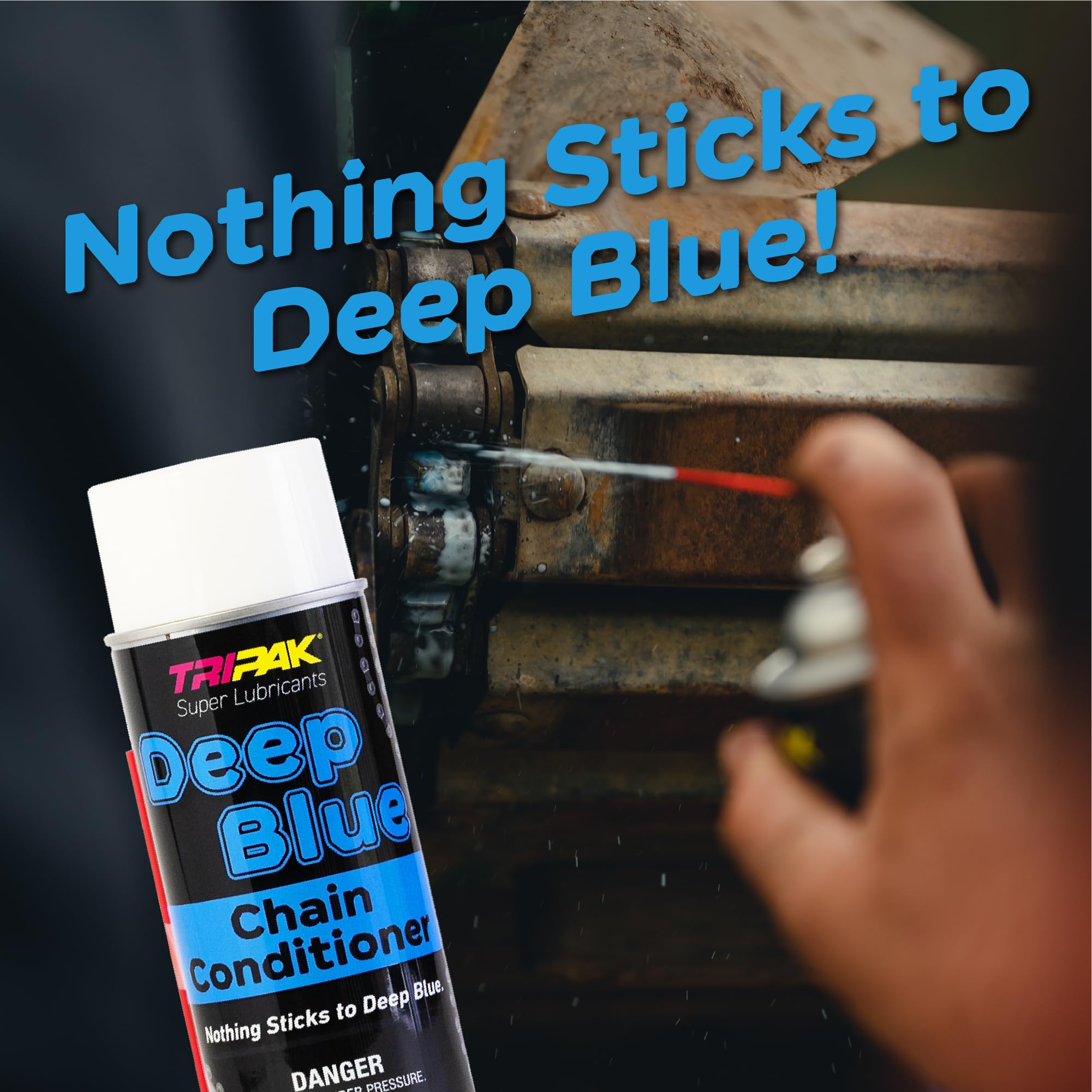 Deep Blue Chain Conditioner - Premium Anti-Wear & Corrosion Protection Formula for Bicycle, Motorcycle & Industrial Chains (8 Pack) - Ideal for All-Weather Protection & Smooth Performance