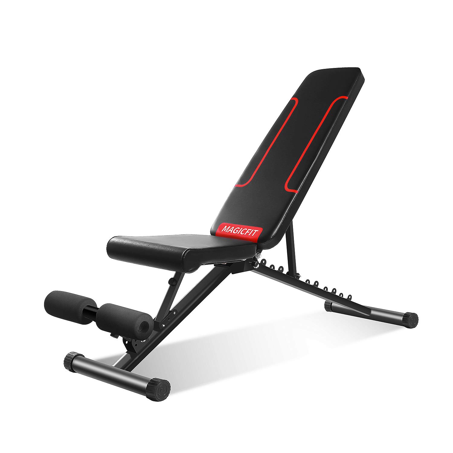 7-Level Adjustable Weight Bench for Home Gym - Foldable Incline/Decline/Flat Workout Bench with 550LBS Capacity - Perfect for Strength Training, Bench Press & Full-Body Exercises at Home