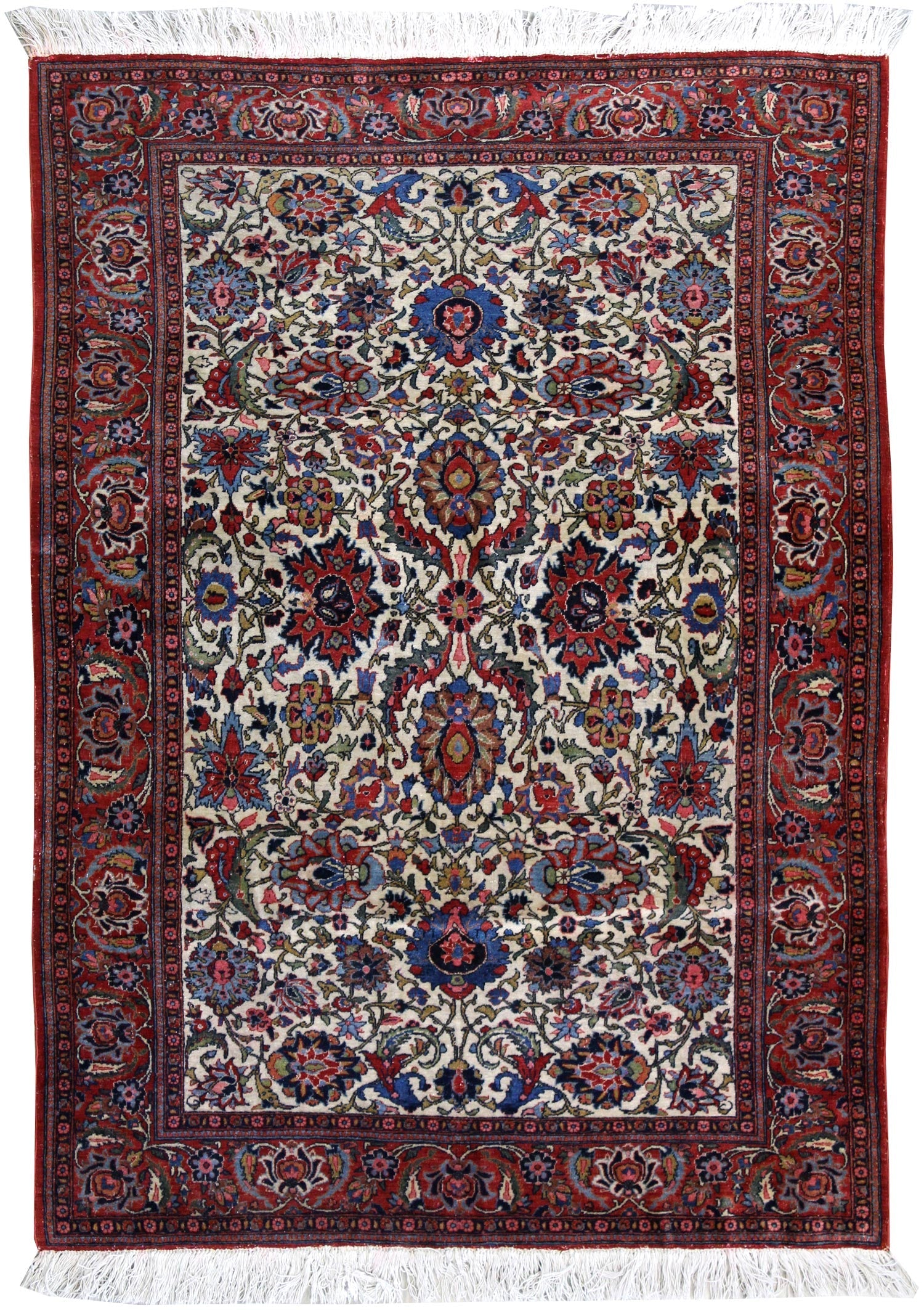 Antique Isfahan Handwoven Traditional Persian Rug - J63617 - Perfect for Living Room, Bedroom & Home Decor